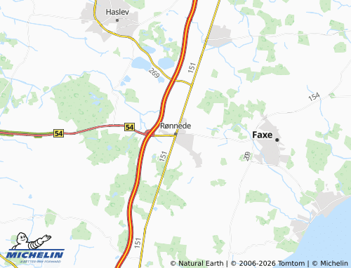 MICHELIN Rønnede map - ViaMichelin