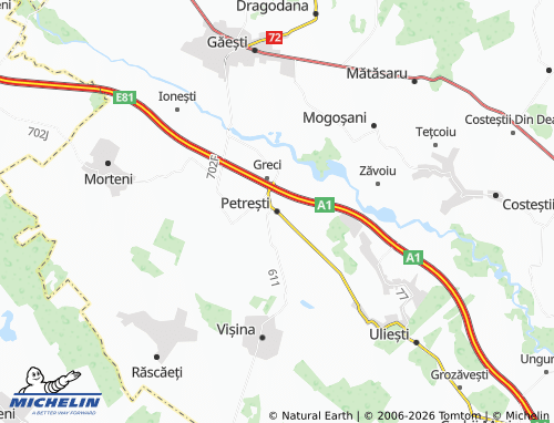 Mappa MICHELIN Petrești - ViaMichelin