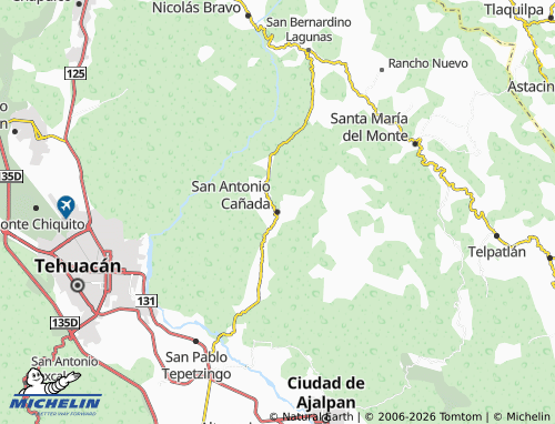 Mapa MICHELIN San Antonio Cañada - ViaMichelin
