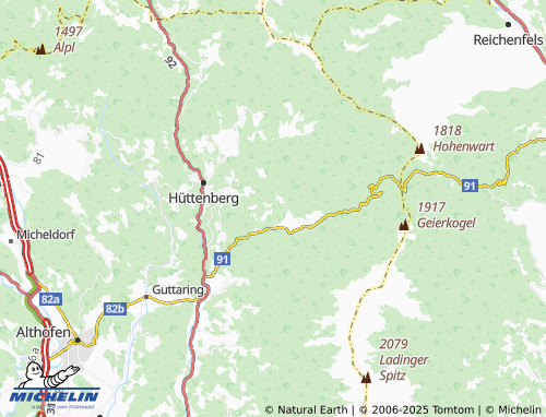 MICHELIN-Landkarte Lölling Sonnseite - ViaMichelin
