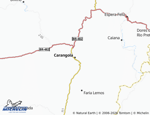 Mapa MICHELIN Carangola - ViaMichelin