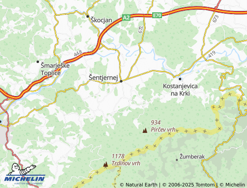 Mappa MICHELIN Dolenja Brezovica - ViaMichelin