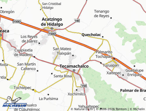 Mapa MICHELIN San Mateo Tlaixpán - ViaMichelin