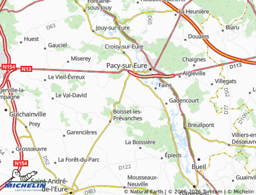 MICHELIN-Landkarte Le Plessis-Hébert - ViaMichelin