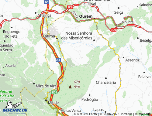 MICHELIN Pedreira map - ViaMichelin