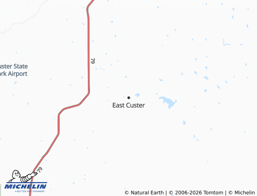 Kaart MICHELIN East Custer - ViaMichelin