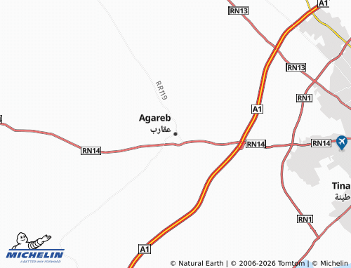 MICHELIN Aqarib map - ViaMichelin