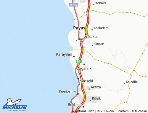 MICHELIN Karayılan map - ViaMichelin