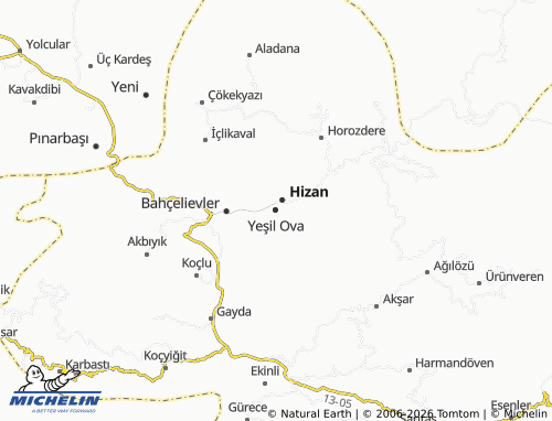 Mappa MICHELIN Yeşil Ova - ViaMichelin