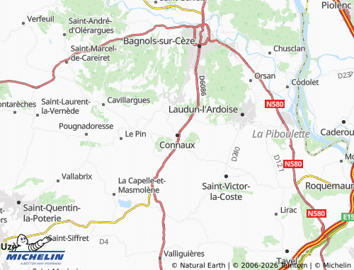 Mappa MICHELIN Connaux - ViaMichelin