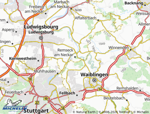MICHELIN Remseck am Neckar map - ViaMichelin