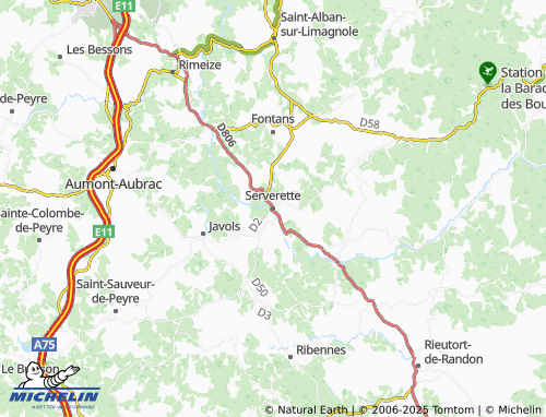 MICHELIN-Landkarte Serverette - ViaMichelin