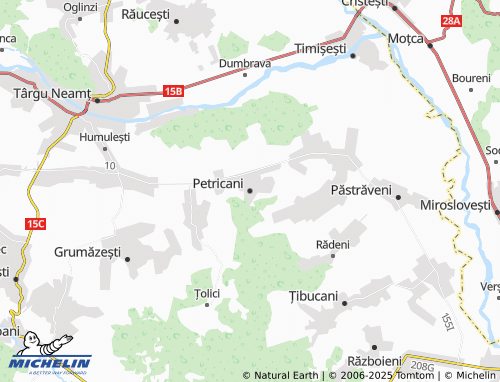 MICHELIN Petricani map - ViaMichelin
