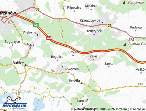 MICHELIN Grojec map - ViaMichelin