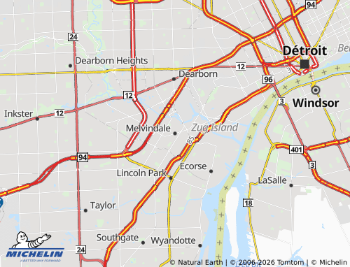 Mappa MICHELIN Melvindale - ViaMichelin