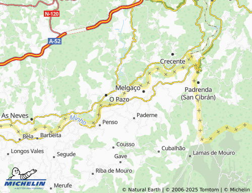 Mappa MICHELIN União das Freguesias de Prado e Remoães - ViaMichelin