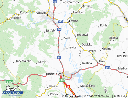 Mapa MICHELIN Lukavice - ViaMichelin