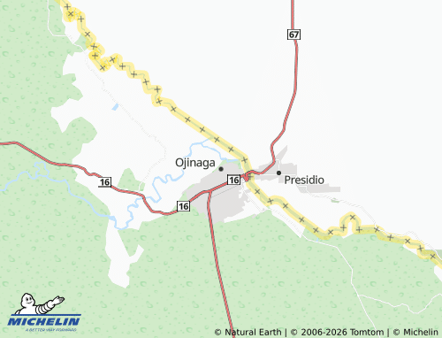 Mapa MICHELIN Ojinaga - ViaMichelin