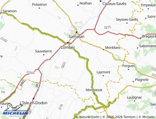 MICHELIN Puylausic map - ViaMichelin