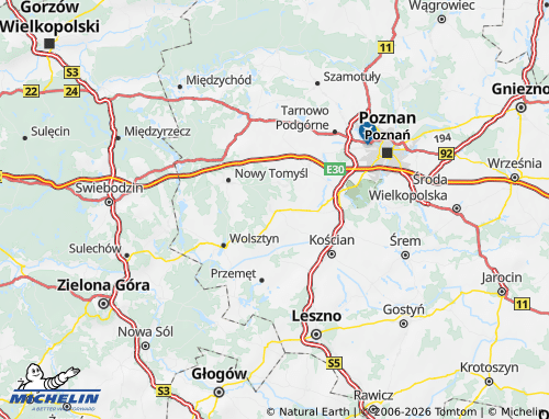 MICHELIN Grodziski map - ViaMichelin