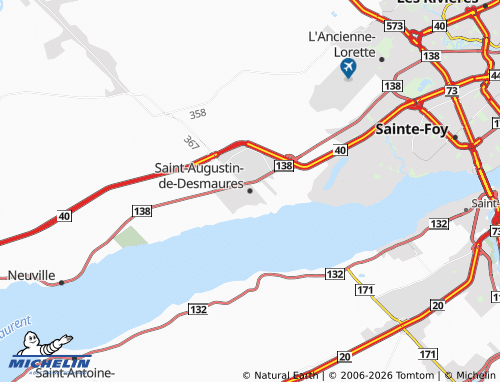 Mapa MICHELIN Saint-Augustin-de-Desmaures - ViaMichelin