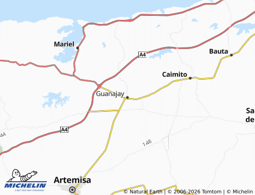 MICHELIN-Landkarte Guanajay - ViaMichelin