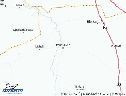 MICHELIN Pouniakélé map - ViaMichelin