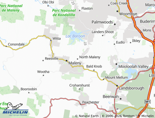 Mapa MICHELIN North Maleny - ViaMichelin