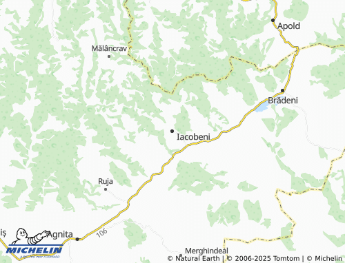 MICHELIN Iacobeni map - ViaMichelin