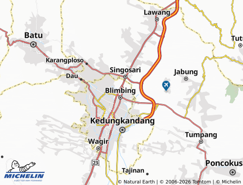 MICHELIN-Landkarte Purwodadi - ViaMichelin