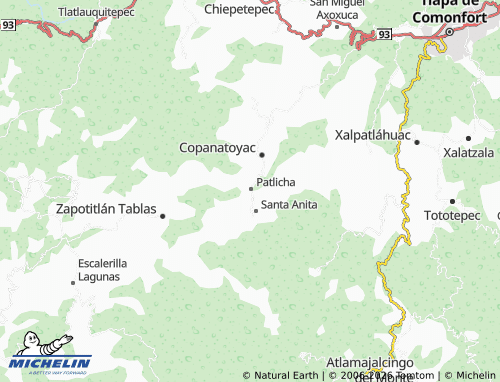 Mapa MICHELIN Tepeyac, Patlicha - ViaMichelin