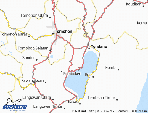 MICHELIN Tondano Selatan map - ViaMichelin