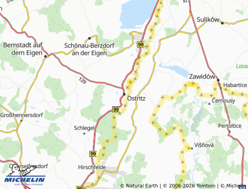 Carte MICHELIN Ostritz - ViaMichelin