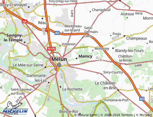 MICHELIN-Landkarte Maincy - ViaMichelin