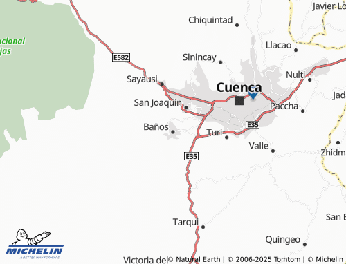 MICHELIN Baños map - ViaMichelin