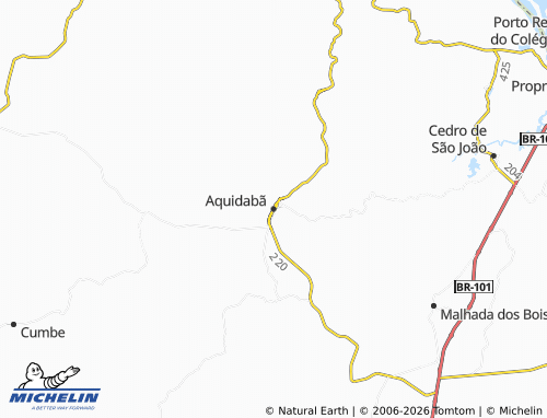 MICHELIN Aquidabã map - ViaMichelin