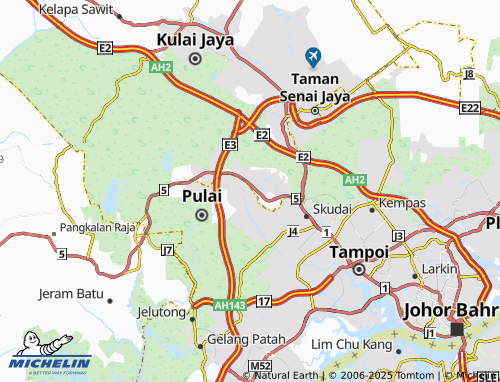 MICHELIN-Landkarte Taman Pulai Flora - ViaMichelin
