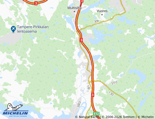 MICHELIN Kuljun asemakylä map - ViaMichelin