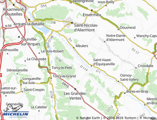 MICHELIN Freulleville map - ViaMichelin