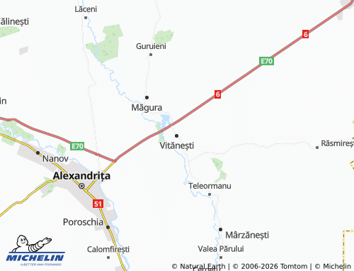 Mappa MICHELIN Vitănești - ViaMichelin