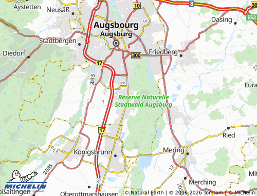 Mappa MICHELIN Haunstetten-Siebenbrunn - ViaMichelin