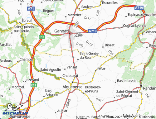 MICHELIN Saint-Genès-du-Retz map - ViaMichelin