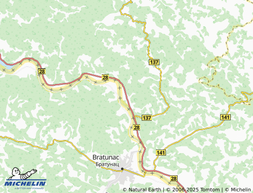 MICHELIN Uzovnica map - ViaMichelin