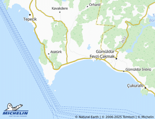 MICHELIN Payamlı map - ViaMichelin