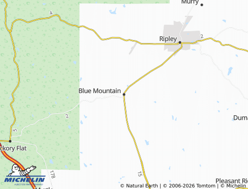 Mapa MICHELIN Blue Mountain - ViaMichelin