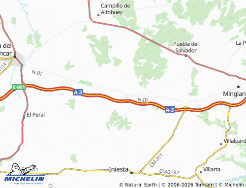 MICHELIN Castillejo de Iniesta map - ViaMichelin