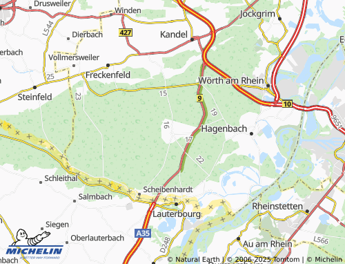 MICHELIN-Landkarte Büchelberg - ViaMichelin