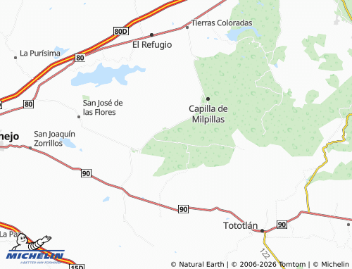 MICHELIN Sacamecates map - ViaMichelin