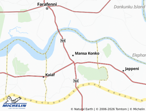 Mappa MICHELIN Mansa Konko - ViaMichelin