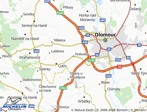 Mappa MICHELIN Hněvotín - ViaMichelin